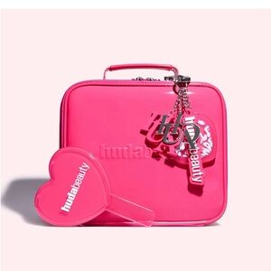 HUDA BEAUTY Vibrant Hot Pink Drawstring Pouch and Box Set